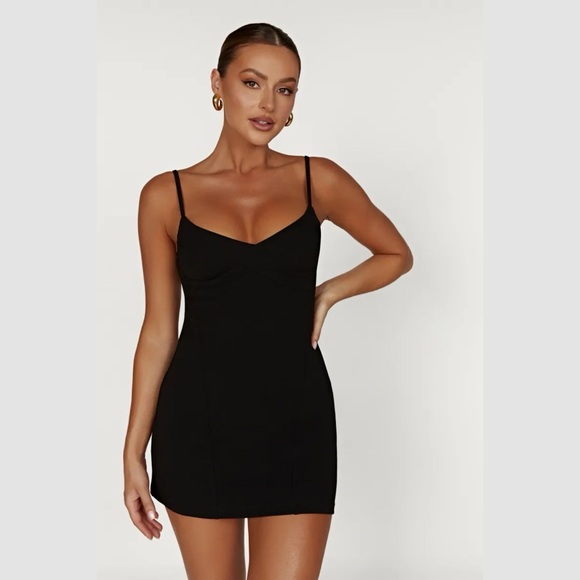 Meshki Thalia Crepe Mini Dress - Picture 1 of 9